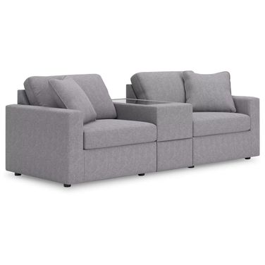 Modmax 3-Piece Sectional with Storage Console In Granite