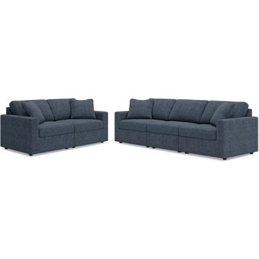 Modmax 3-Piece Sectional Sofa and 2-Piece Sectional Loveseat In Ink