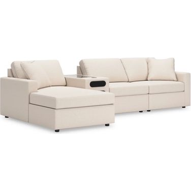 Modmax 4-Piece LAF Sectional with Audio Console In Oyster