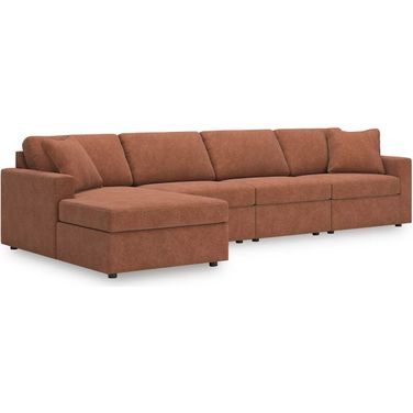 Modmax 4-Piece LAF Sectional with Chaise In Spice