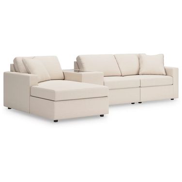 Modmax 4-Piece LAF Sectional with Storage Console In Oyster
