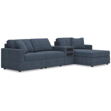 Modmax 4-Piece RAF Sectional with Audio Console In Ink