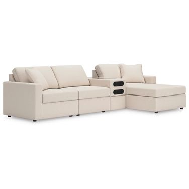 Modmax 4-Piece RAF Sectional with Audio Console In Oyster