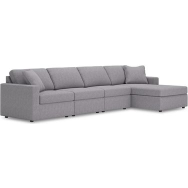 Modmax 4-Piece RAF Sectional with Chaise In Granite