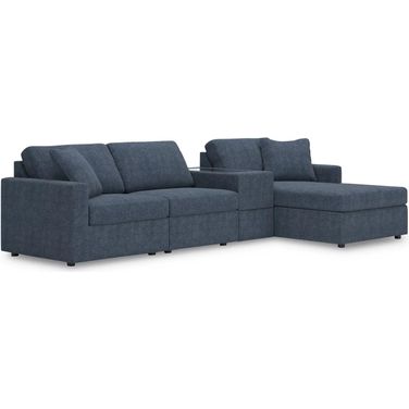 Modmax 4-Piece RAF Sectional with Storage Console In Ink