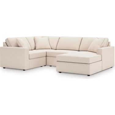 Modmax 4-Piece Sectional with RAF Chaise In Oyster