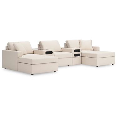 Modmax 5-Piece Double Chaise with Audio Consoles In Oyster