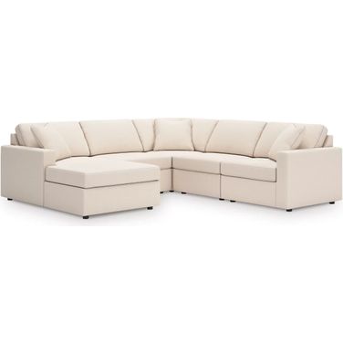 Modmax 5-Piece Sectional with LAF Chaise In Oyster