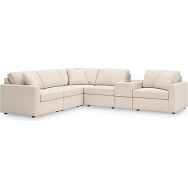 Modmax 6-Piece Console With Storage Sectional In Oyster