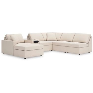 Modmax 6-Piece LAF Sectional with Audio Console In Oyster
