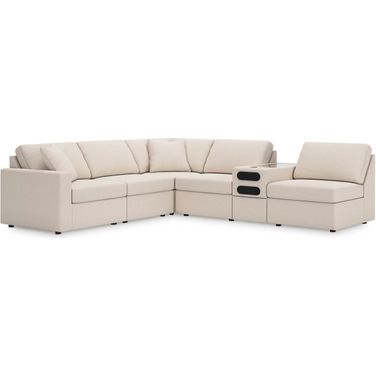Modmax 6-Piece Sectional with Audio Console In Oyster
