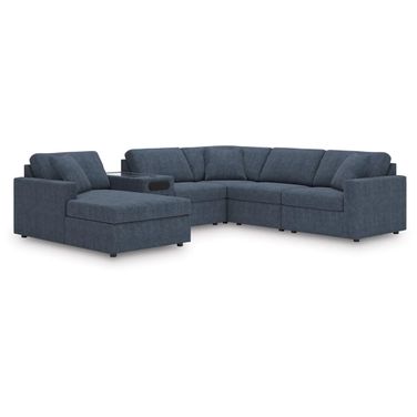 Modmax 6-Piece Sectional with Audio System and Chaise In Ink