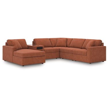 Modmax 6-Piece Sectional with Audio System and Chaise In Spice