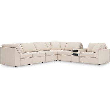 Modmax 7-Piece RAF Sectional with Audio Console In Oyster