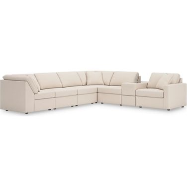Modmax 7-Piece RAF Sectional with Storage Console In Oyster