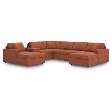 Modmax 7-Piece Sectional with Console In Spice