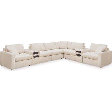 Modmax 8-Piece Audio Consoles With Storage Sectional In Oyster