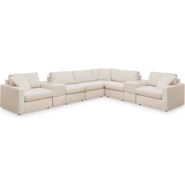 Modmax 8-Piece Consoles With Storage Sectional In Oyster