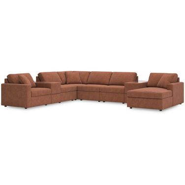 Modmax 8-Piece Sectional with Chaise In Spice