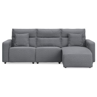 ModMax II 3-Piece Reclining Sofa Chaise In Salt & Pepper