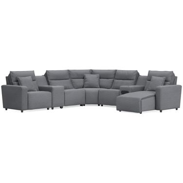 ModMax II 7-Piece Power Reclining Sectional with Chaise In Salt & Pepper