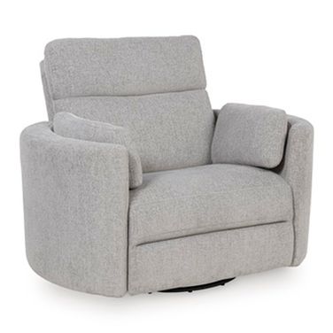 Modmax Luxe Swivel Glider Power Recliner In Flint