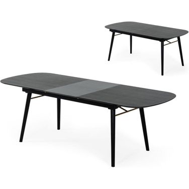 Modrest Addax Modern Black Extendable Dining Table