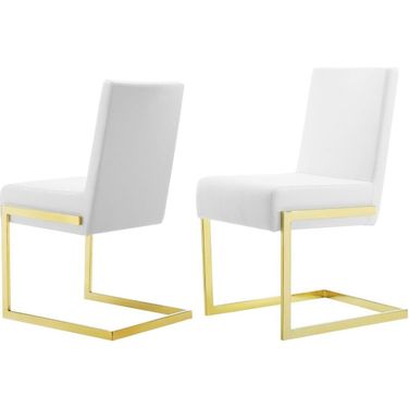 Modrest Batavia Modern White Dining Chair Set Of 2 VGEWF3131BM-WHT-DC