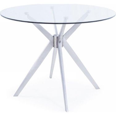 Modrest Dallas Modern Brushed Stainless Steel Dining Table