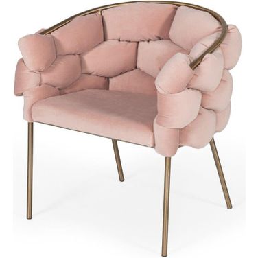 Modrest Debra Modern Pink Fabric Dining Chair