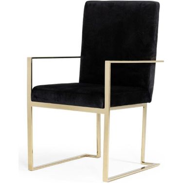 Modrest Fowler Modern Black Velvet Dining Chair