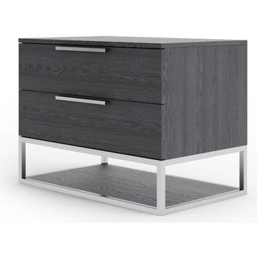 Modrest Heloise Contemporary Grey Elm Nightstand