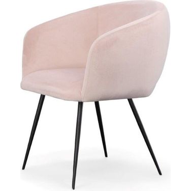 Modrest Luzerne Modern Pink Velvet Dining Chair