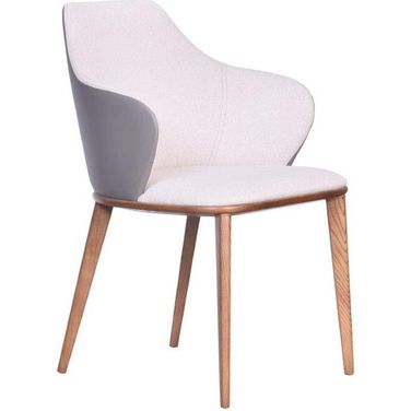 Modrest Megan Modern Beige And Grey Dining Chair
