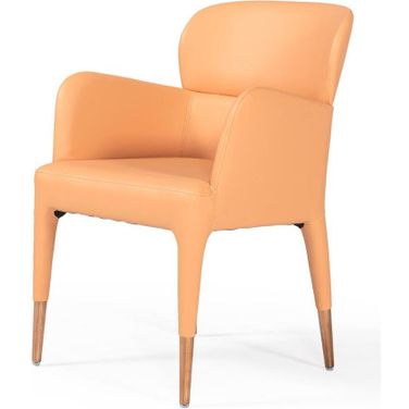 Modrest Ogden Modern Peach And Rosegold Dining Armchair