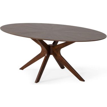 Modrest Prospect Modern Oval Walnut Dining Table