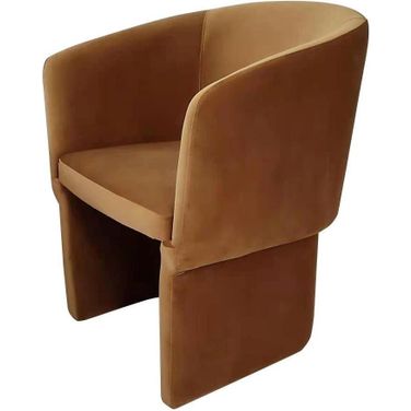 Modrest Vassar Burnt Umber Velvet Dining Chair