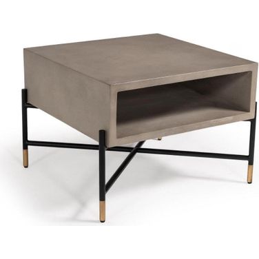 Modrest Walker Modern Concrete And Metal Coffee Table