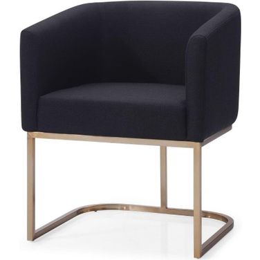 Modrest Yukon Modern Black And Antique Brass Dining Chair