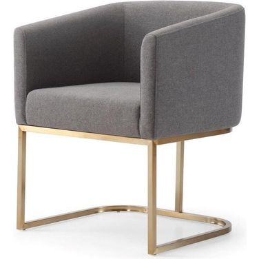 Modrest Yukon Modern Dark Grey Fabric Dining Chair