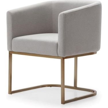 Modrest Yukon Modern Light Grey Fabric Dining Chair