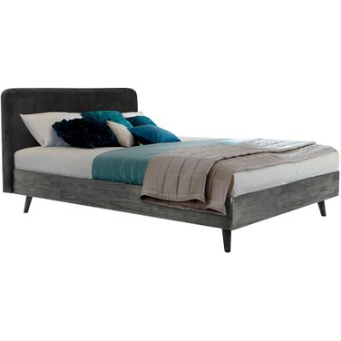 Mohave Mid-Century Tundra Gray Acacia King Platform Bed