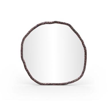 Molten Iron Mirror In Brown
