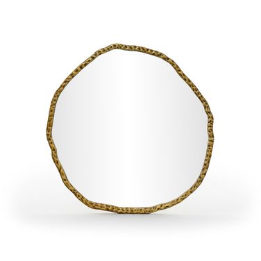 Molten Iron Mirror In Gold