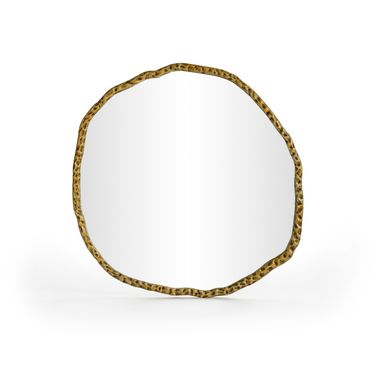 Molten Iron Mirror In Gold