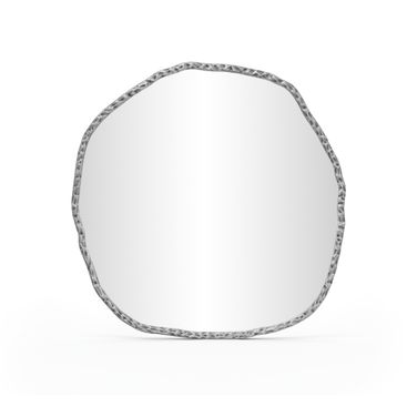 Molten Iron Mirror In Silver