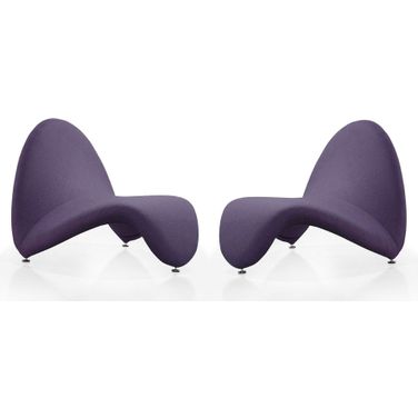 MoMa Accent Chair in Purple (Set of 2)