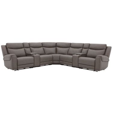 Momentum 7 Piece Modular Power Reclining Sectional with Power Adjustable HeadrestsIn Dark Granite