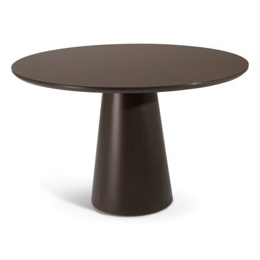 Mona Lacquered Dining Table In Cafe Brown