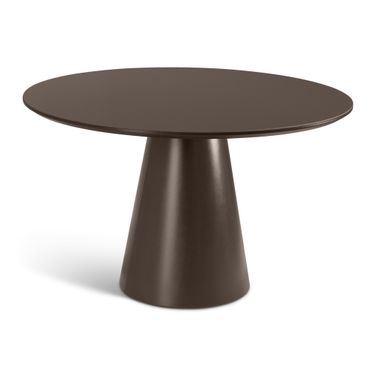 Mona Lacquered Dining Table In Cafe Brown